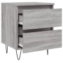 Mesita de noche madera de ingeniería gris Sonoma 40x35x50 cm de , Mesitas de noche - Ref: Foro24-826888, Precio: 47,19 €, Des...