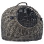 Transportín para gatos sauce natural gris 60x45x45 cm de , Transportines y cajas para mascotas - Ref: Foro24-170906, Precio: ...