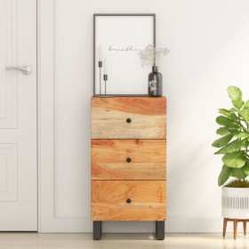 Aparador con 3 cajones madera maciza acacia 40x33,5x75 cm de , Aparadores - Ref: Foro24-352906, Precio: 127,36 €, Descuento: %