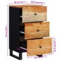 Aparador con 3 cajones madera maciza acacia 40x33,5x75 cm de , Aparadores - Ref: Foro24-352906, Precio: 127,36 €, Descuento: %