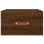 Mesita de noche de pared color roble marrón 35x35x20 cm de , Taquillas y armarios de almacenamiento - Ref: Foro24-829786, Pre...