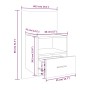 Mesita de noche de pared 2 unidades color roble ahumado de , Mesitas de noche - Ref: Foro24-816965, Precio: 106,37 €, Descuen...