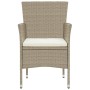 Juego de comedor para jardín de 3 piezas ratán sintético beige de vidaXL, Conjuntos de jardín - Ref: Foro24-3058480, Precio: ...