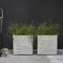 Capi Macetero Nature Rib cuadrado marfil 40x40 cm KOFI903 de , Maceteros y jardineras - Ref: Foro24-424209, Precio: 91,60 €, ...
