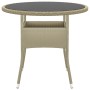 Juego de comedor para jardín de 3 piezas ratán sintético beige de vidaXL, Conjuntos de jardín - Ref: Foro24-3058480, Precio: ...