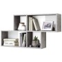 FMD Estantería de pared con 4 compartimentos hormigón y blanco de , Estantes y estanterías - Ref: Foro24-428764, Precio: 86,4...