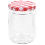 Tarros de mermelada de vidrio tapa blanca y roja 96 uds 230 ml de , Tarros de miel - Ref: Foro24-50799, Precio: 129,19 €, Des...