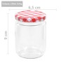 Tarros de mermelada de vidrio tapa blanca y roja 96 uds 230 ml de , Tarros de miel - Ref: Foro24-50799, Precio: 129,19 €, Des...