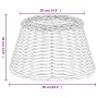 Pantalla para lámpara mimbre blanco Ø50x30 cm de , Pantallas para lámparas - Ref: Foro24-364387, Precio: 65,96 €, Descuento: %