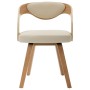 Sillas de comedor 6 uds madera curvada y cuero sintético crema de , Sillas de comedor - Ref: Foro24-278845, Precio: 1,00 €, D...