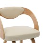 Sillas de comedor 6 uds madera curvada y cuero sintético crema de , Sillas de comedor - Ref: Foro24-278845, Precio: 1,00 €, D...