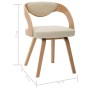 Sillas de comedor 6 uds madera curvada y cuero sintético crema de , Sillas de comedor - Ref: Foro24-278845, Precio: 1,00 €, D...