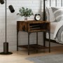 Mesita de noche madera de ingeniería roble ahumado 40x41x50 cm de , Mesitas de noche - Ref: Foro24-825877, Precio: 34,17 €, D...