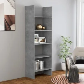 Concrete gray plywood shelving 60x35x180 cm by vidaXL, Bookcases and shelves - Ref: Foro24-803411, Price: 57,70 €, Discount: %
