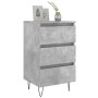 Mesitas noche 2 uds madera ingeniería gris hormigón 40x35x69 cm de , Mesitas de noche - Ref: Foro24-826933, Precio: 95,17 €, ...