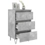 Mesitas noche 2 uds madera ingeniería gris hormigón 40x35x69 cm de , Mesitas de noche - Ref: Foro24-826933, Precio: 95,17 €, ...