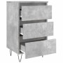 Mesitas noche 2 uds madera ingeniería gris hormigón 40x35x69 cm de , Mesitas de noche - Ref: Foro24-826933, Precio: 95,17 €, ...