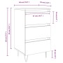 Mesitas noche 2 uds madera ingeniería gris hormigón 40x35x69 cm de , Mesitas de noche - Ref: Foro24-826933, Precio: 95,17 €, ...