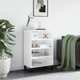 Aparador alto madera de ingeniería blanco brillante 57x35x90 cm de , Aparadores - Ref: Foro24-827238, Precio: 55,19 €, Descue...