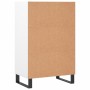 Aparador alto madera de ingeniería blanco brillante 57x35x90 cm de , Aparadores - Ref: Foro24-827238, Precio: 55,19 €, Descue...