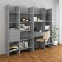 Estantería de madera contrachapada gris hormigón 60x35x180 cm de vidaXL, Librerías y estanterías - Ref: Foro24-803411, Precio...