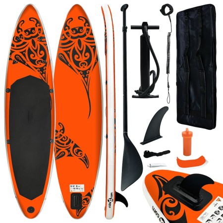 Juego de tabla de paddle surf inflable naranja 366x76x15 cm de , Paddleboards - Ref: Foro24-92745, Precio: 313,34 €, Descuent...