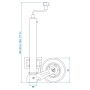 ProPlus Rodillo tensor 60 mm con neumático de goma maciza 20x6cm de , Remolques para vehículos motorizados - Ref: Foro24-4040...