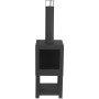 Esschert Design Chimenea exterior con sitio para leña negro FF410 de , Chimeneas - Ref: Foro24-421283, Precio: 153,28 €, Desc...