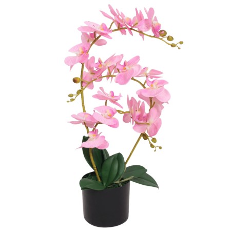 Planta artificial orquídea con macetero 65 cm rosa de , Flora artificial - Ref: Foro24-244424, Precio: 38,95 €, Descuento: %