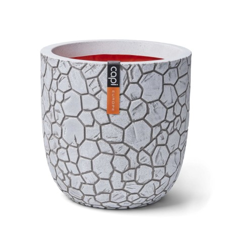 Capi Macetero ovalado Clay gris marfil 43x41 cm de , Maceteros y jardineras - Ref: Foro24-429064, Precio: 76,96 €, Descuento: %