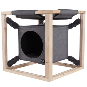 Quapas! Cama para gatos con hamaca Catcube gris M 54x54x54 cm de , Camas para gatos - Ref: Foro24-432081, Precio: 67,12 €, De...