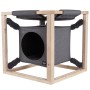 Quapas! Cama para gatos con hamaca Catcube gris M 54x54x54 cm de , Camas para gatos - Ref: Foro24-432081, Precio: 67,12 €, De...