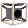 Quapas! Cama para gatos con hamaca Catcube gris M 54x54x54 cm de , Camas para gatos - Ref: Foro24-432081, Precio: 67,12 €, De...