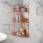 Metaltex Estantería de esquina de ducha de 3 niveles color cobre de , Bandejas de bañera - Ref: Foro24-443451, Precio: 48,57 ...