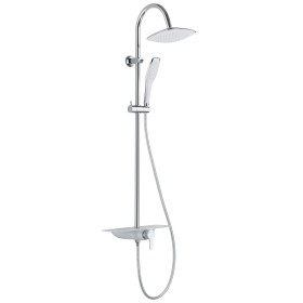 SCHÜTTE Ducha con mezclador monomando y bandeja WATERWAY Cromo-Blanco de , Cabezales de ducha - Ref: Foro24-435032, Precio: 1...