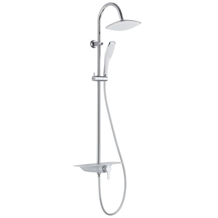 SCHÜTTE Ducha con mezclador monomando y bandeja WATERWAY Cromo-Blanco de , Cabezales de ducha - Ref: Foro24-435032, Precio: 1...