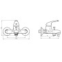 SCHÜTTE Grifo mezclador de bañera ATHOS cromado de , Grifos - Ref: Foro24-438654, Precio: 46,50 €, Descuento: %