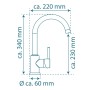 SCHÜTTE Grifo mezclador de fregadero con caño redondo UNICORN cromado de , Grifos - Ref: Foro24-438711, Precio: 76,04 €, Desc...