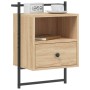 Mesita de noche de pared roble Sonoma 40x30x61 cm de , Mesitas de noche - Ref: Foro24-833435, Precio: 44,15 €, Descuento: %
