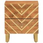 Mesitas de noche 2 uds madera maciza de mango marrón y negro de , Mesitas de noche - Ref: Foro24-356782, Precio: 122,14 €, De...