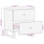 Mesitas de noche 2 uds madera maciza de mango marrón y negro de , Mesitas de noche - Ref: Foro24-356782, Precio: 122,14 €, De...