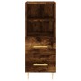 Aparador de madera contrachapada roble ahumado 34,5x34x180 cm de , Aparadores - Ref: Foro24-3198910, Precio: 106,31 €, Descue...