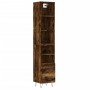 Aparador de madera contrachapada roble ahumado 34,5x34x180 cm de , Aparadores - Ref: Foro24-3189762, Precio: 91,71 €, Descuen...
