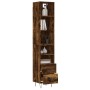Aparador de madera contrachapada roble ahumado 34,5x34x180 cm de , Aparadores - Ref: Foro24-3189762, Precio: 91,71 €, Descuen...