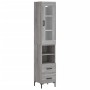 Aparador alto madera contrachapada gris Sonoma 34,5x34x180 cm de , Aparadores - Ref: Foro24-3199303, Precio: 117,30 €, Descue...