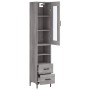 Aparador alto madera contrachapada gris Sonoma 34,5x34x180 cm de , Aparadores - Ref: Foro24-3199303, Precio: 117,30 €, Descue...