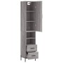 Aparador alto madera contrachapada gris Sonoma 34,5x34x180 cm de , Aparadores - Ref: Foro24-3198927, Precio: 117,31 €, Descue...