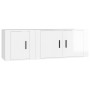 Set de muebles de TV 2 pzas madera contrachapada blanco brillo de , Muebles TV - Ref: Foro24-3188408, Precio: 83,11 €, Descue...