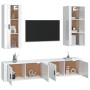 Set de muebles de TV 4 pzas madera contrachapada blanco brillo de , Muebles TV - Ref: Foro24-3188848, Precio: 267,82 €, Descu...