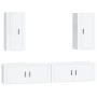 Set de muebles de TV 4 pzas madera contrachapada blanco brillo de , Muebles TV - Ref: Foro24-3188696, Precio: 254,45 €, Descu...